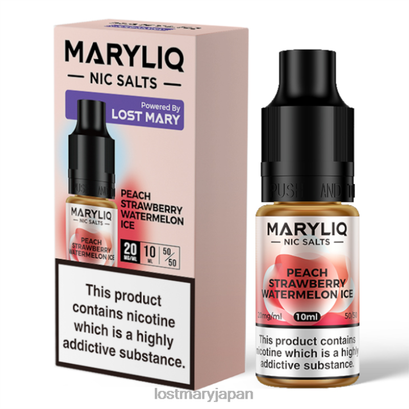 LOST MARY Vape 日本 - ロスト メアリー マリリク ニック ソルト - 10ml 桃 H80J0213