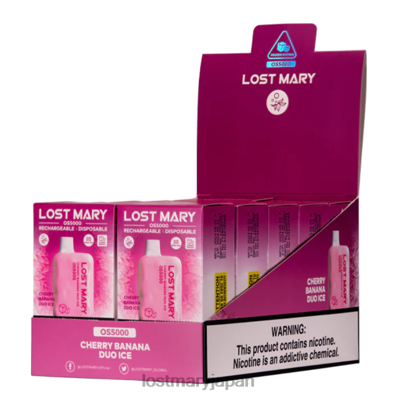 LOST MARY New Vape - ロストメアリーOS5000 チェリーバナナデュオアイス H80J020