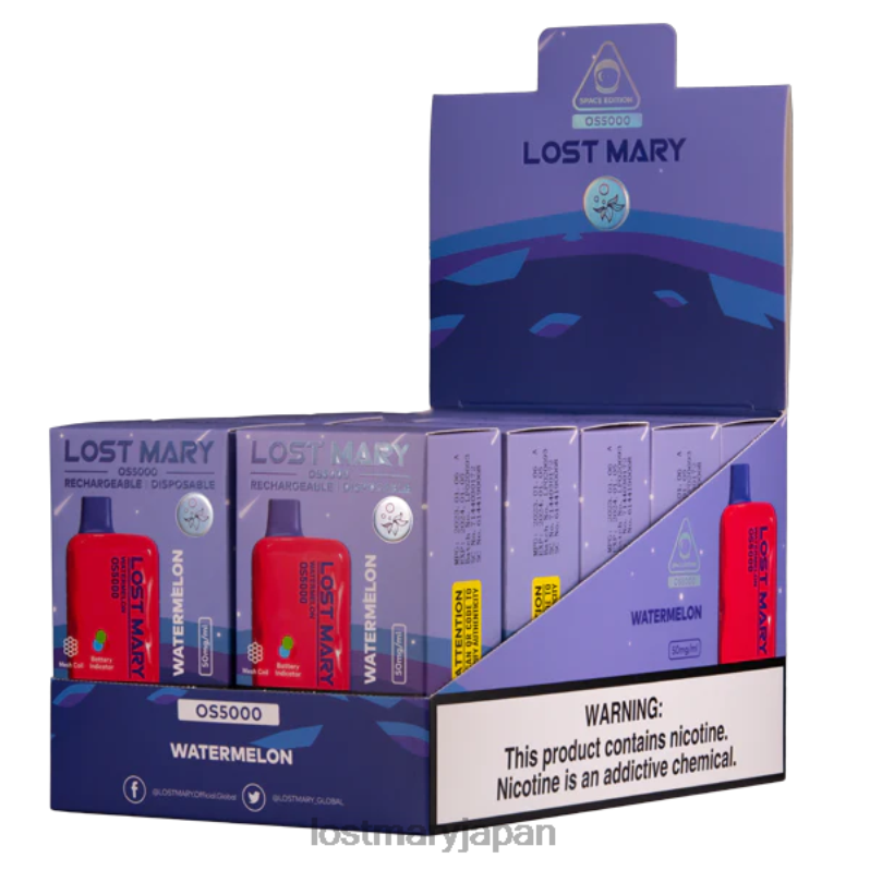 LOST MARY New Vape - ロストメアリーOS5000 スイカ H80J080