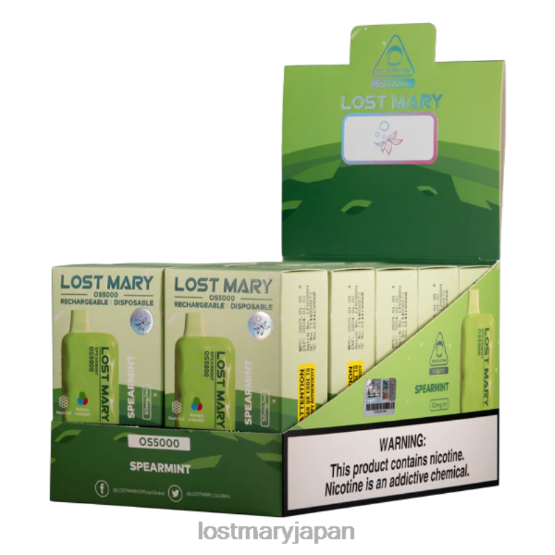 LOST MARY ニコチン - ロストメアリーOS5000 スペアミント H80J062