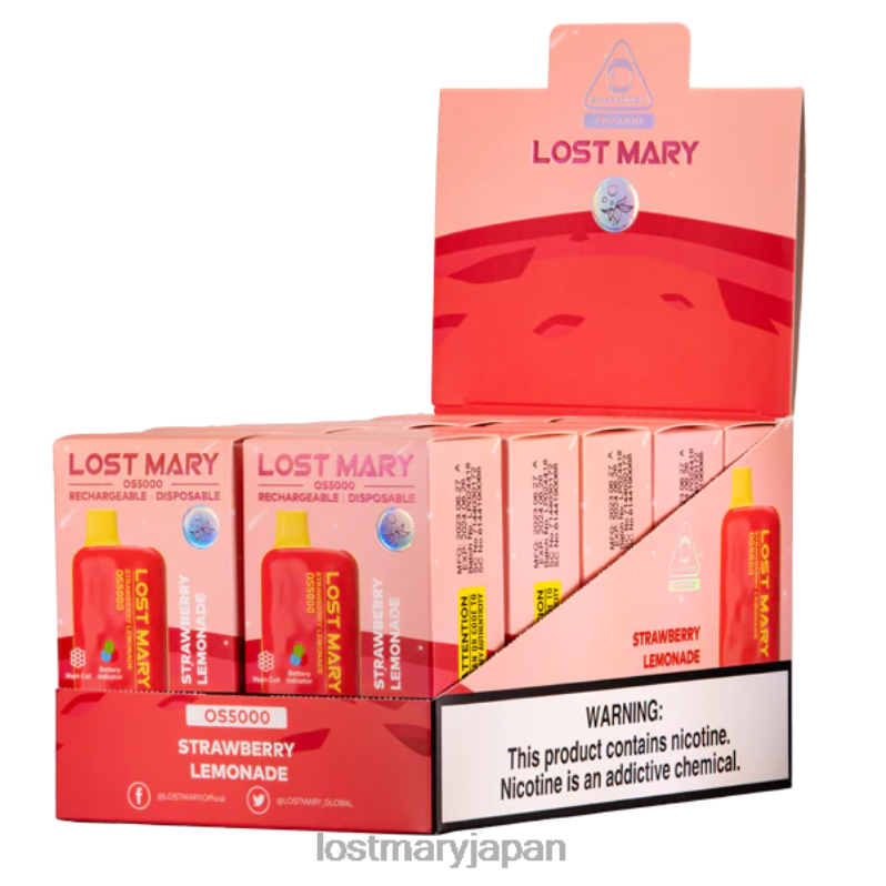 LOST MARY Puffs - ロストメアリーOS5000 ストロベリーレモネード H80J068