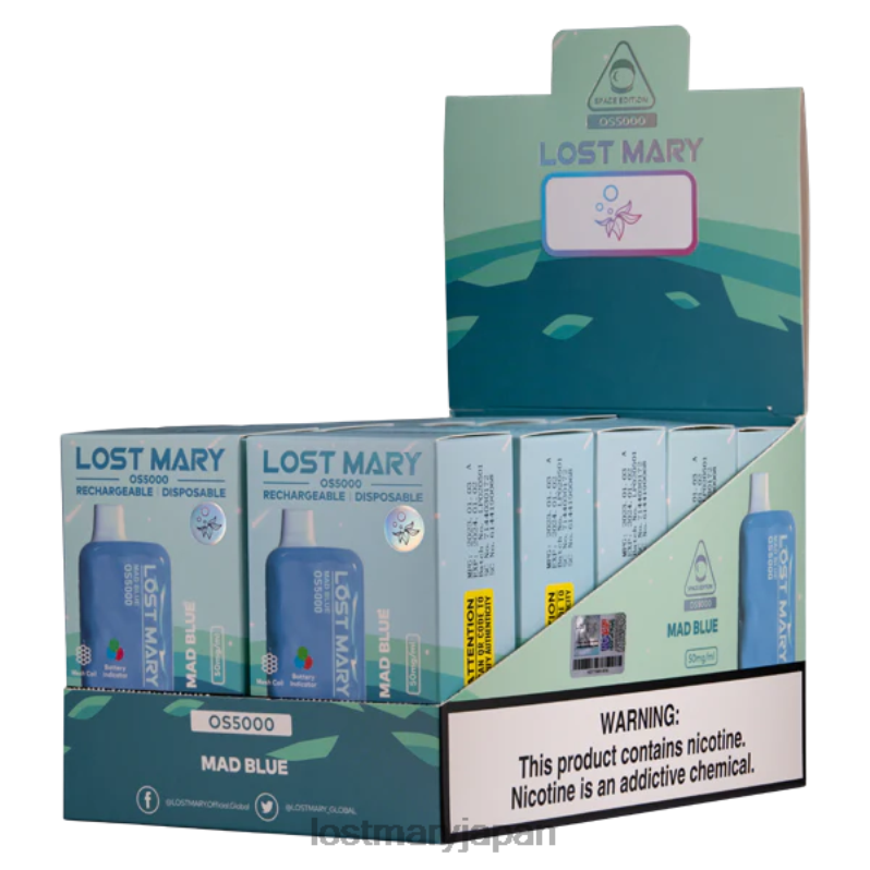 LOST MARY Vape New - ロストメアリーOS5000 マッドブルー H80J046
