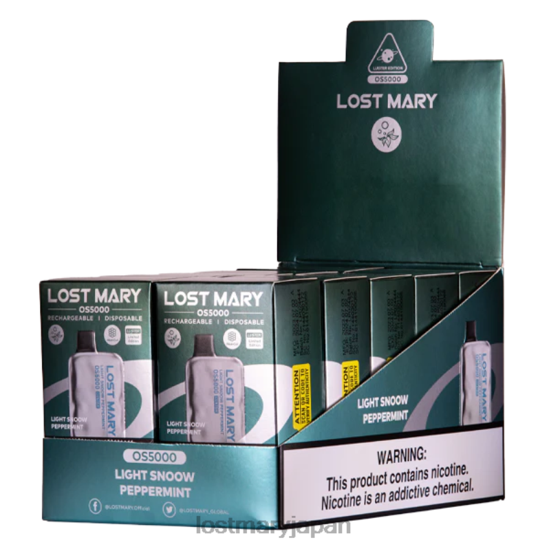 LOST MARY Vape - ロストメアリー OS5000 光沢 ライトスノーペパーミント H80J044